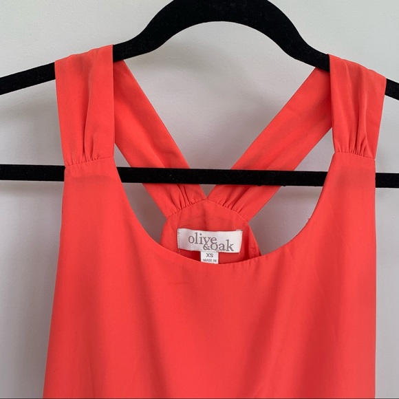 Francesca’s orange & gray colorblock dress - Picture 3 of 5